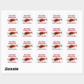 Na zalm - Stop Pebble Mine Vierkante Sticker (Vel)