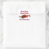 Na zalm - Stop Pebble Mine Vierkante Sticker (Tas)