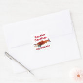 Na zalm - Stop Pebble Mine Vierkante Sticker (Envelop)