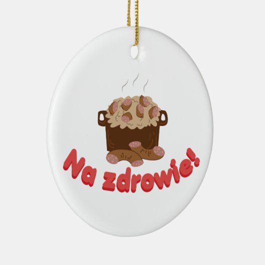 Na Zdrowie Kielbasa Keramisch Ornament (Rechts)