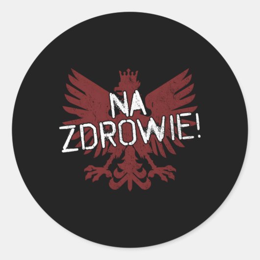 Na Zdrowie Polish Falcon Ronde Sticker (Voorkant)