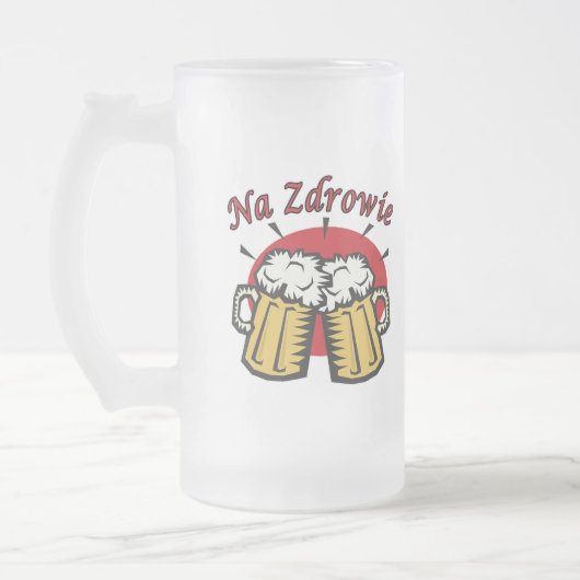 Na Zdrowie Toast met Mok van bier (Links)