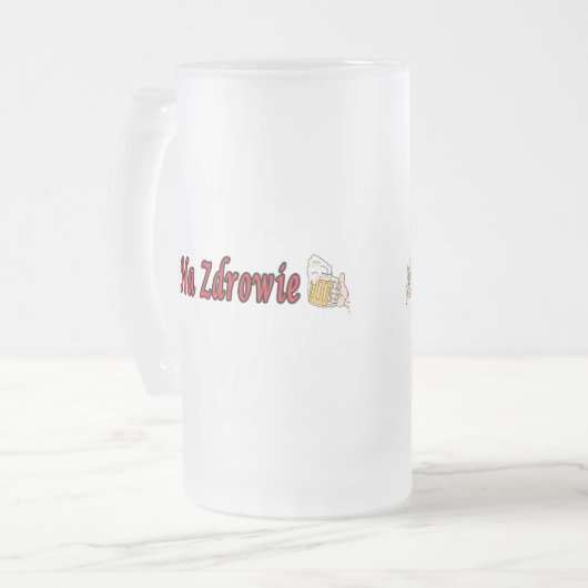 Na Zdrowie Toast met Mok van bier (Voorkant links)