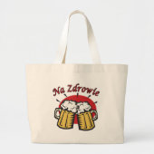 Na Zdrowie Toast met Mok van bier Grote Tote Bag (Voorkant)