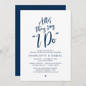 Na 'Zeg Ja' Eten en Feestviering Kaart (Voorkant / Achterkant)