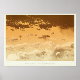 Na zonsondergang, gezien vanuit de ballon. poster