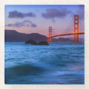 Na zonsondergang in Baker Beach Glazen Onderzetter