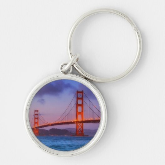 Na zonsondergang in Baker Beach Sleutelhanger (Voorkant)