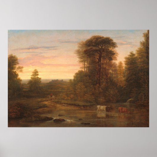 Na zonsondergang in Washington Allston Fine Art Po Poster (Voorkant)