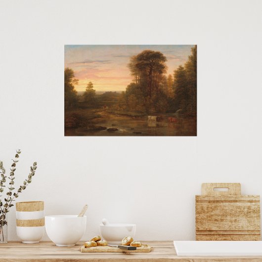 Na zonsondergang in Washington Allston Fine Art Po Poster (Keuken)