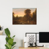 Na zonsondergang in Washington Allston Fine Art Po Poster (Thuiskantoor)