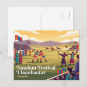Naadam Festival Ulaanbaatar Mongolië Briefkaart (Voorkant / Achterkant)