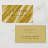 Naadbestendige gouden zijde visitekaartje (Voorkant / Achterkant)