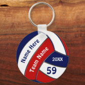 Naadblauw, rood, wit, volleybalteam — ideeën sleutelhanger (Voorkant)