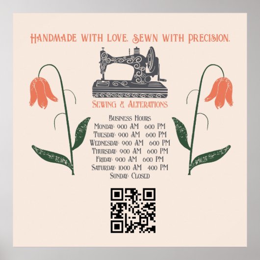  naaddruk naaimachine poster (Voorkant)