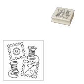 Naadkrafthobby - Naalddraad van Button van de verb Rubberstempel (Gestempeld)
