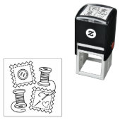 Naadkrafthobby - Naalddraad van Button van de verb Zelfinktende Stempel (In situ)