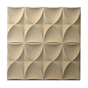 Naadloos 3D Gesneden Geometrisch Patroon Keramiek  Tegeltje