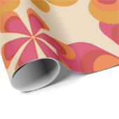 Naadloos 70s retro florale patroon met  dai cadeaupapier (Rol Hoek)