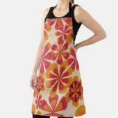 Naadloos 70s retro florale patroon met  dai schort (Insitu)