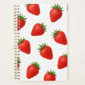 Naadloos Aardbeienpatroon Cute Rode Vrucht Planner (Voorkant)