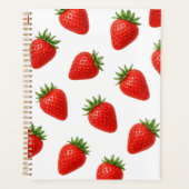 Naadloos Aardbeienpatroon Cute Rode Vrucht Planner (Voorkant)
