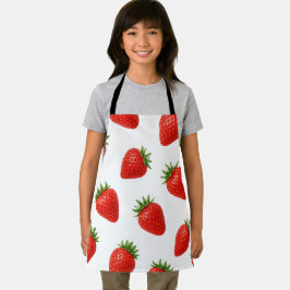 Naadloos Aardbeienpatroon Cute Rode Vrucht Schort