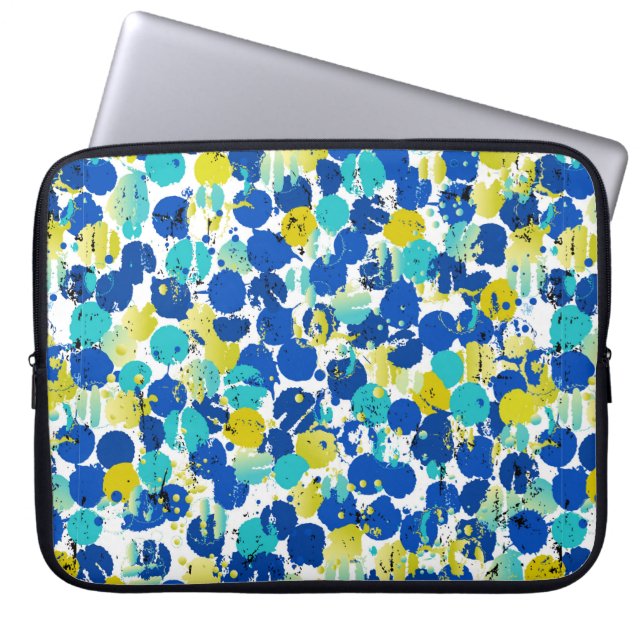 naadloos abstract achtergrondpatroon, met splastie laptop sleeve (Voorkant)