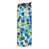 naadloos abstract achtergrondpatroon, met splastie thermosbeker (Gedraaid links)