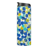 naadloos abstract achtergrondpatroon, met splastie thermosbeker (Geroteerd rechts)