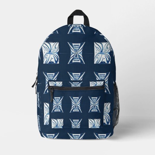 naadloos abstract bedrukte rugzak (Voorkant)