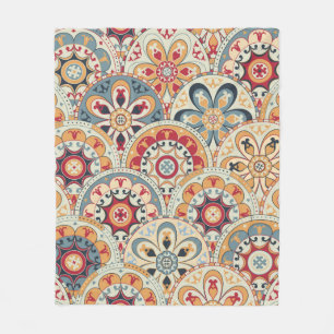 Naadloos abstract behang met cirkels trendy co fleece deken