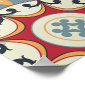 Naadloos abstract behang met cirkels trendy co poster (Hoek)