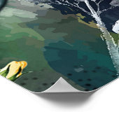 naadloos abstract bloempatroon op gemengde achterg poster (Hoek)