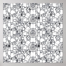 Naadloos Abstract Decoupage Sjabloon Lijnkunst