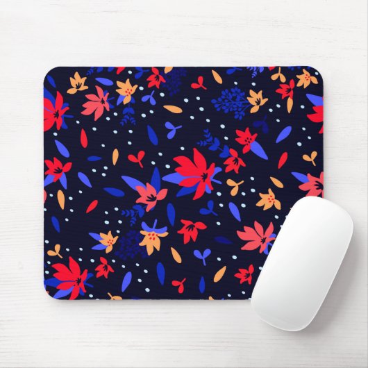 Naadloos Abstract Floral Patroon Muismat (Met muis)