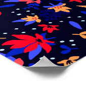 Naadloos Abstract Floral Patroon Poster (Hoek)