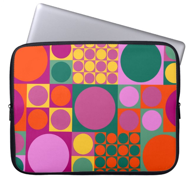 Naadloos abstract geometrisch achtergrondpatroon,  laptop sleeve (Voorkant)