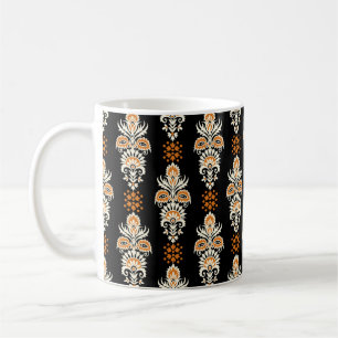 naadloos abstract geometrisch bloemontwerp koffiemok