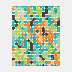 Naadloos abstract geometrisch patroon van de retro fleece deken