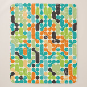 Naadloos abstract geometrisch patroon van de retro sherpa deken