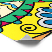 Naadloos abstract handgetekend patroon. Decoratief Poster (Hoek)