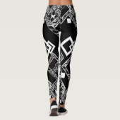 Naadloos abstract modern decoratief decoratief pat leggings (Achterkant)