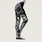 Naadloos abstract modern decoratief decoratief pat leggings (Rechts)