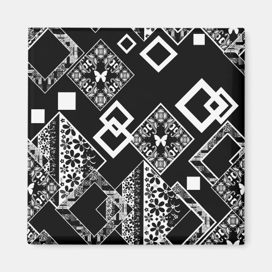 Naadloos abstract modern decoratief decoratief pat magneet (Voorkant)