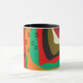 Naadloos abstract modern retro kleurenpatroon of mok (Midden)