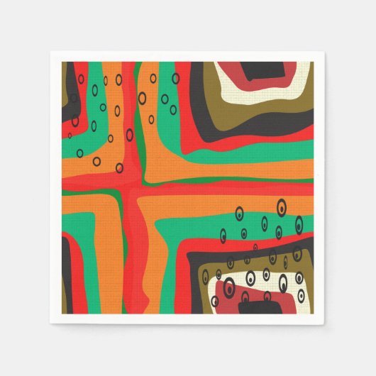 Naadloos abstract modern retro kleurenpatroon of servet (Voorkant)