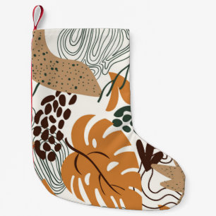 Naadloos abstract natuur patroon op witte achtergr kleine kerstsok