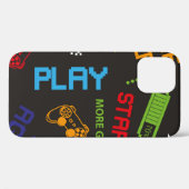 naadloos abstract patroon in pixelspelstijl. Wit Case-Mate iPhone Case (Achterkant (horizontaal))