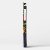 naadloos abstract patroon in pixelspelstijl. Wit Case-Mate iPhone Case (Achterkant / Links)